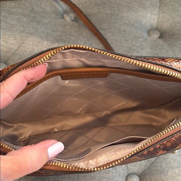 Michael Kors Brown Snake Print Women's Bag - Picture 3 of 5